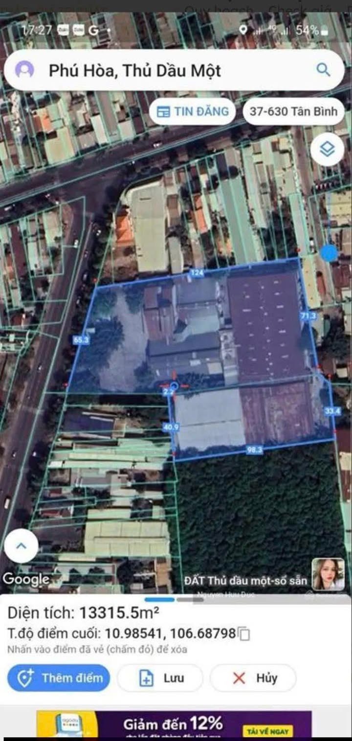 Đất mặt tiền đường chính Phú Hòa 13.000m² - Tiềm năng đầu tư lớn!