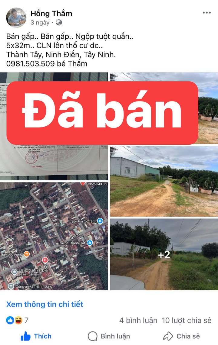 Đất nền Phước Vinh, Châu Thành, Tây Ninh 160m² - Giá thỏa thuận, đầu tư sinh lời!