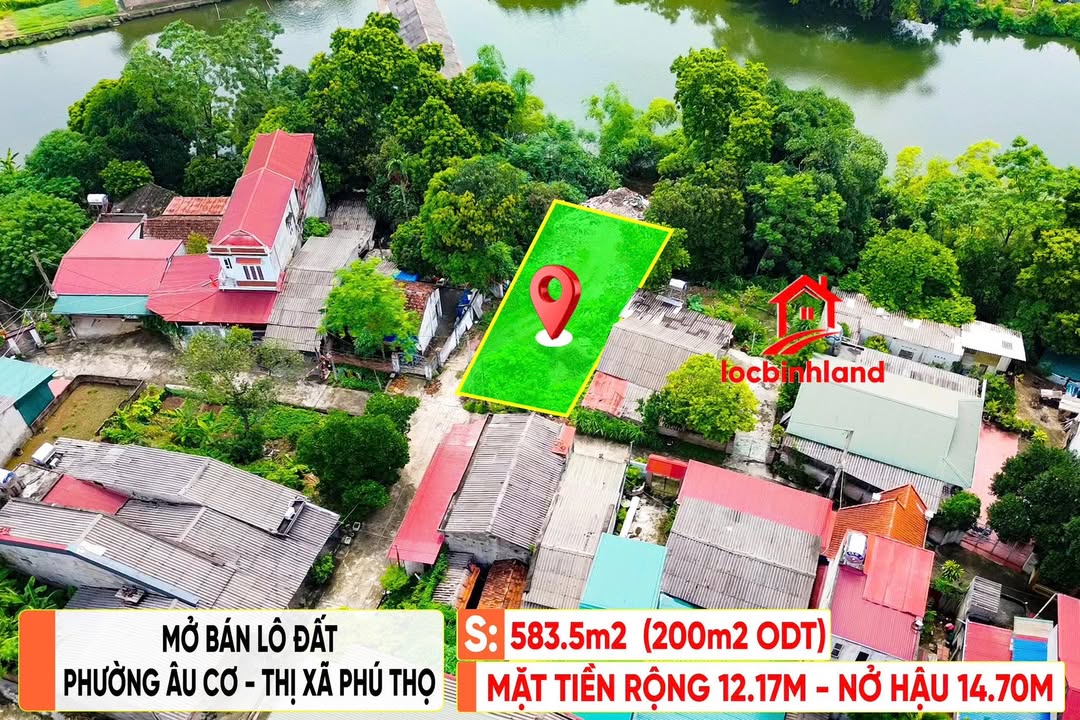 Đất thổ cư 543,3m² tại Âu Cơ, Phú Thọ giá chỉ 2,9 tỷ - Cơ hội đầu tư hiếm có!