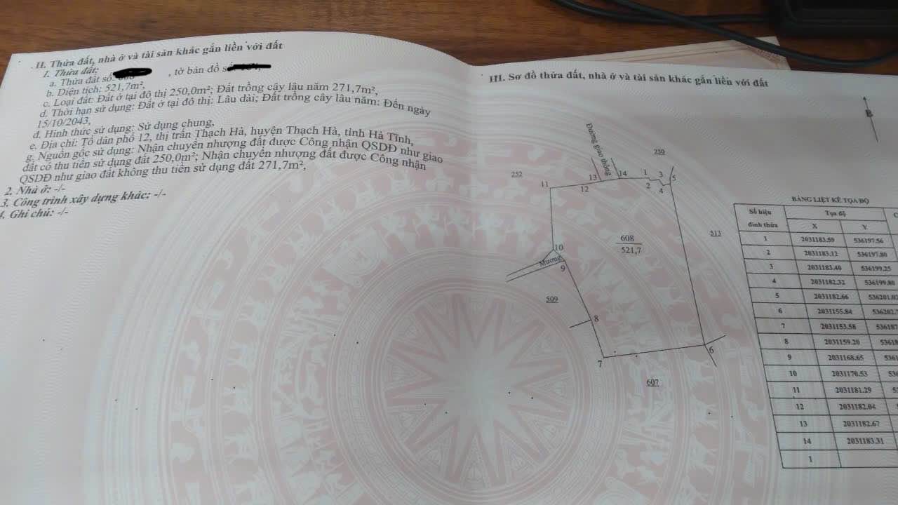 Đất nền kinh doanh tại xã Thạch Hà 500m² giá 3 tỷ - Cơ hội không thể bỏ lỡ!