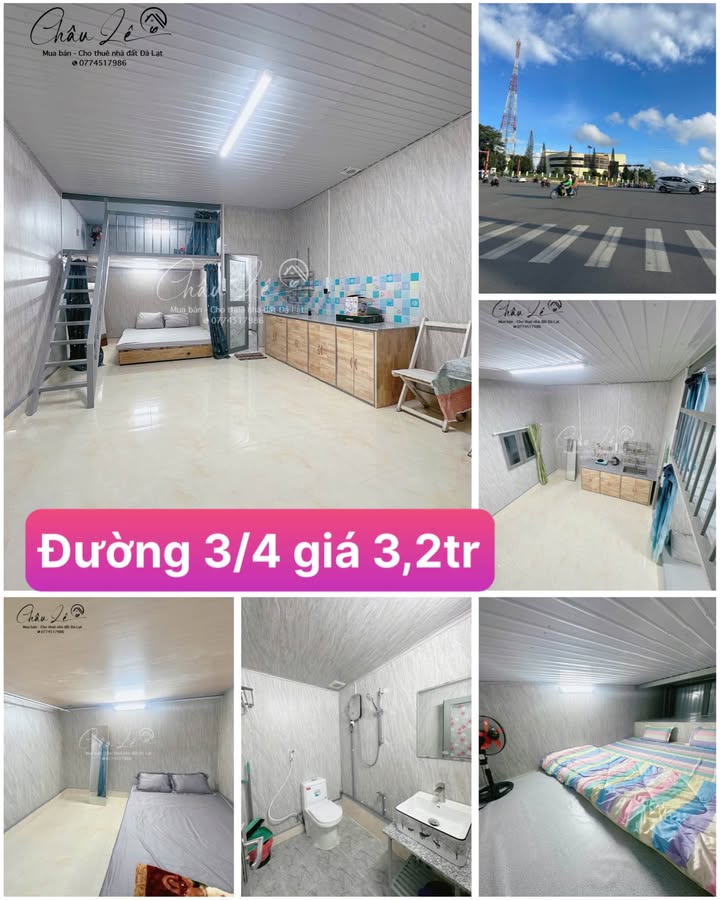 Phòng cho thuê tại đường 3 tháng 4, Đà Lạt - Giá chỉ từ 3,2 triệu/tháng!