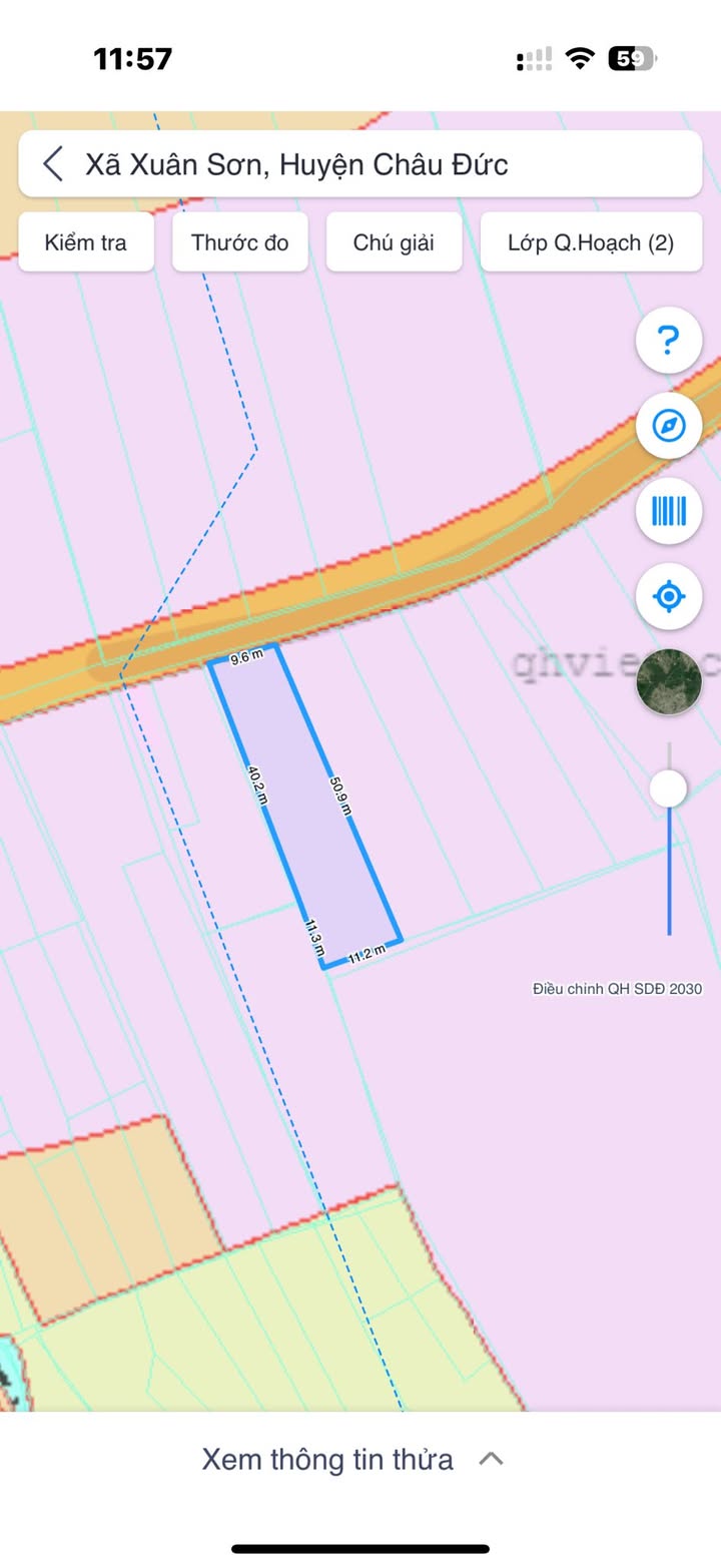 Đất thổ cư 612m² xã Xuân Sơn, Châu Đức giá chỉ 1.344 tỷ - Đầu tư sinh lời ngay!