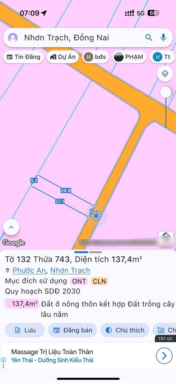 Đất nền Ấp Hòa Bình 1, Nhơn Trạch 137m² giá 2.4 tỷ - Cơ hội đầu tư hiếm có!