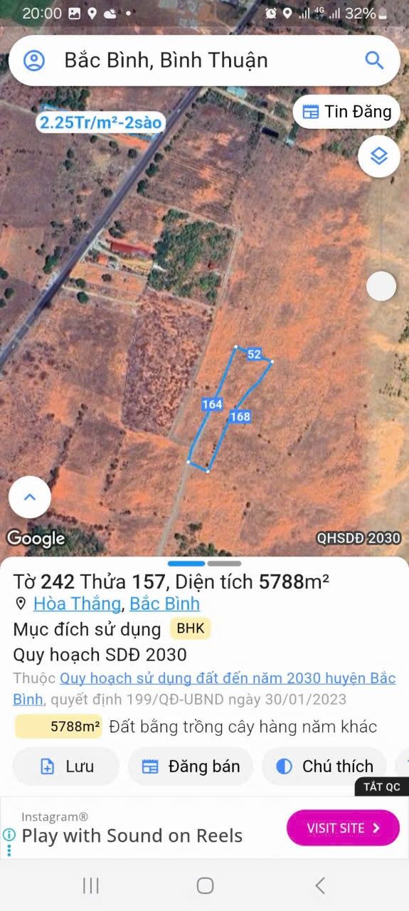 Đất nền 6000m² xã Hòa Thắng giá chỉ 250 triệu - Đầu tư sinh lời ngay!