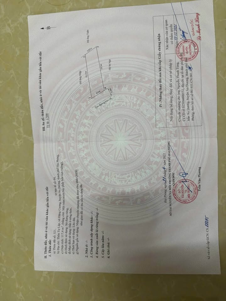 Nhà riêng An Dương Hải Phòng 117m² giá 3 tỷ - Kinh doanh sầm uất!