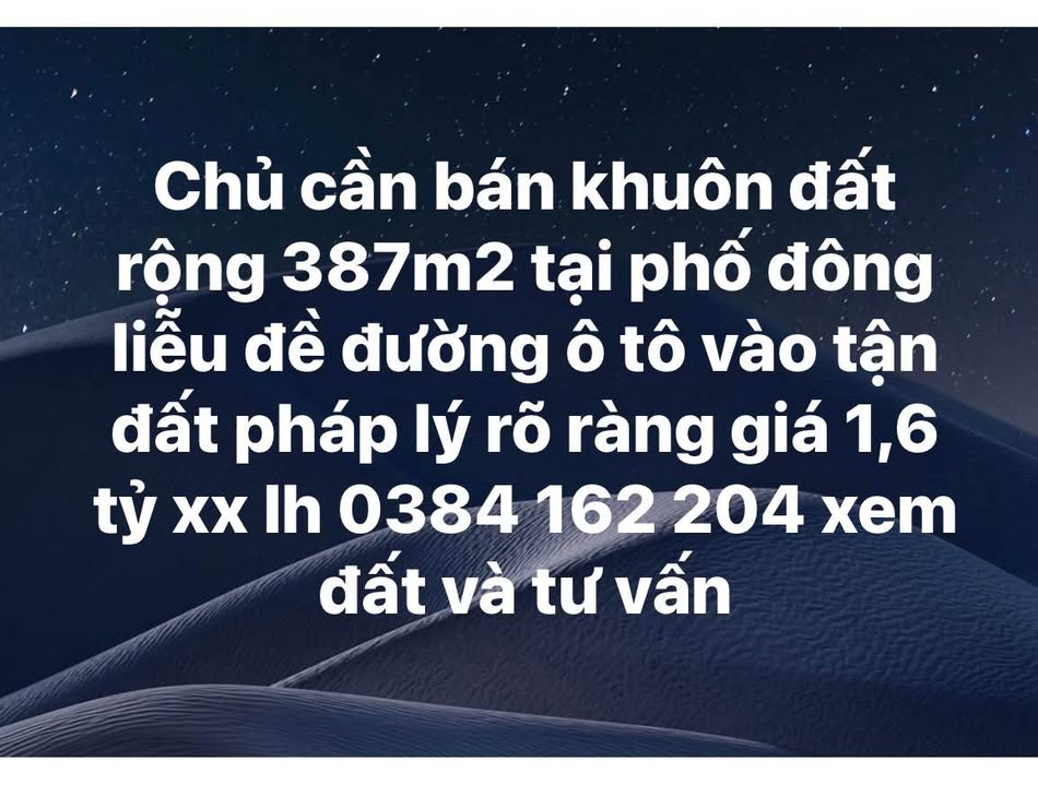 Đất nền Liễu Đề, Nghĩa Hưng 387m² giá 1.6 tỷ - Pháp lý rõ ràng, ô tô vào tận nơi!