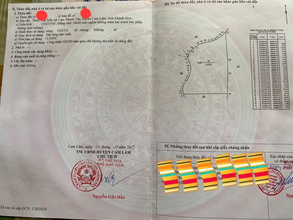 Đất nền Cam Phước Tây, Cam Lâm 11.000m² giá chỉ 1.1 tỷ - Gần suối nước trong xanh!