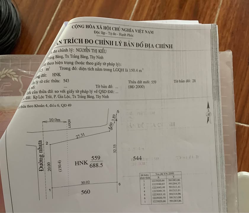 Bán đất HNK tại Lộc Trát, Trảng Bàng, Tây Ninh 600m² - Sổ đỏ chính chủ, pháp lý rõ ràng!