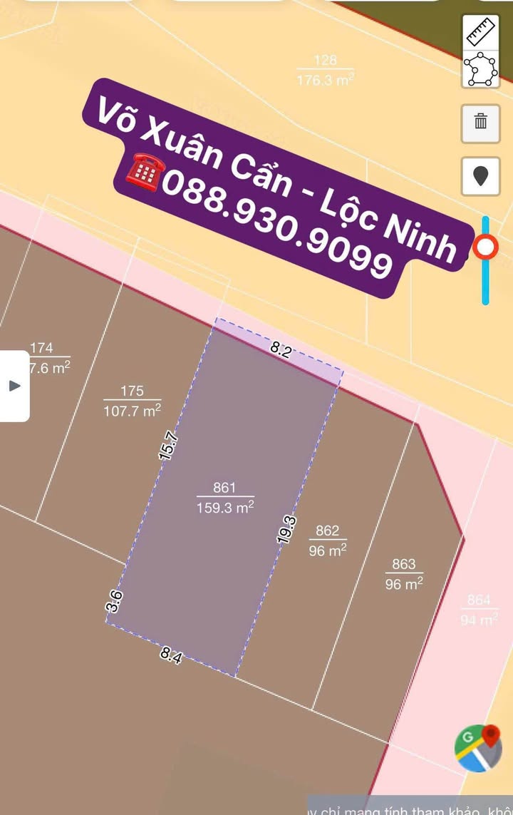 Đất ở Lộc Ninh, Đồng Hới 159m² giá 2 tỷ - Mặt tiền Võ Xuân Cẩn gần sân bay!