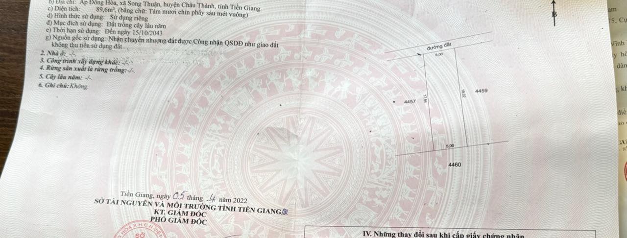 Đất nền Song Thuận Châu Thành 89.6m² giá 310 triệu - Đầu tư sinh lời ngay!