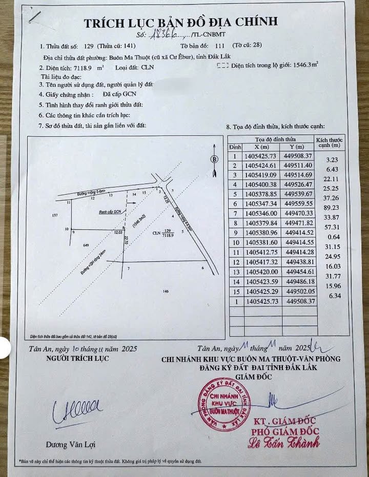 Đất nền 3 sào Vành Đai 10/3, Cư Êbur, Buôn Ma Thuột - Giá chỉ 5.75 tỷ!