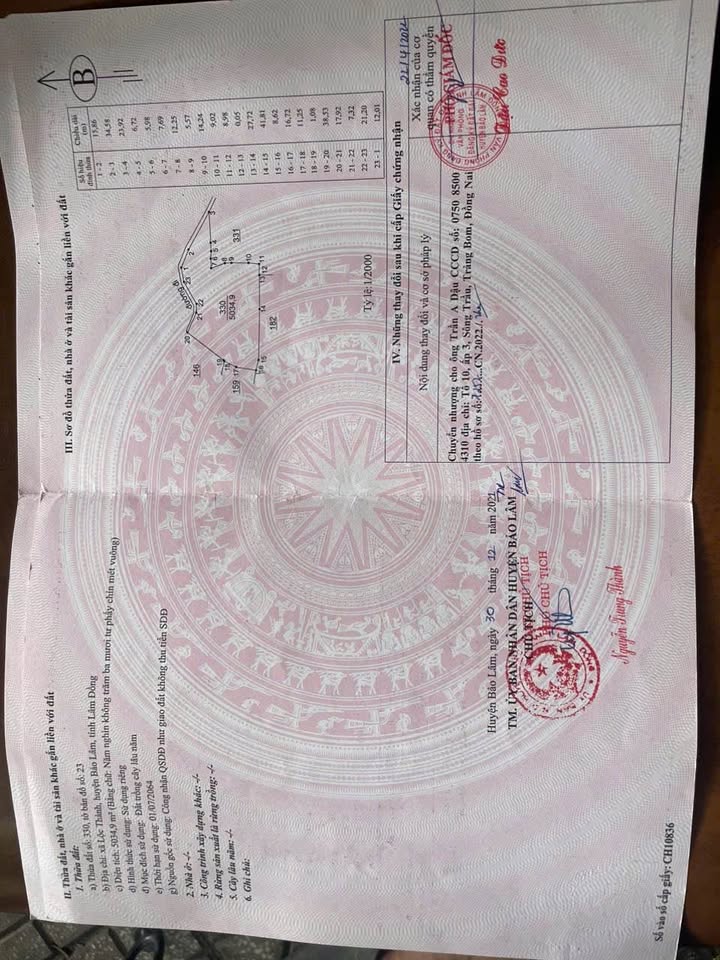 Đất 7.3 sào tại Lộc Thành, Bảo Lâm giá 1.8 tỷ - Cơ hội đầu tư hấp dẫn!