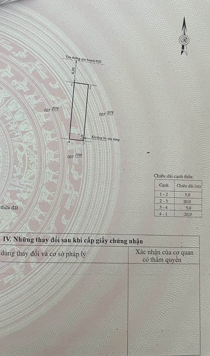 Đất nền Tây Chu Văn, An Nhơn Đông 100m² giá 1.3 tỷ - Đối diện công viên