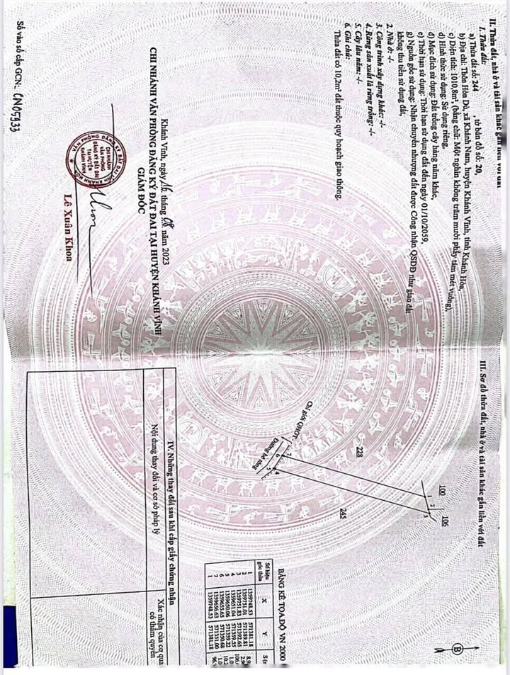 Đất nền Khánh Nam 1000m² chỉ 380 triệu - Đường nhựa ô tô vào tận nơi!