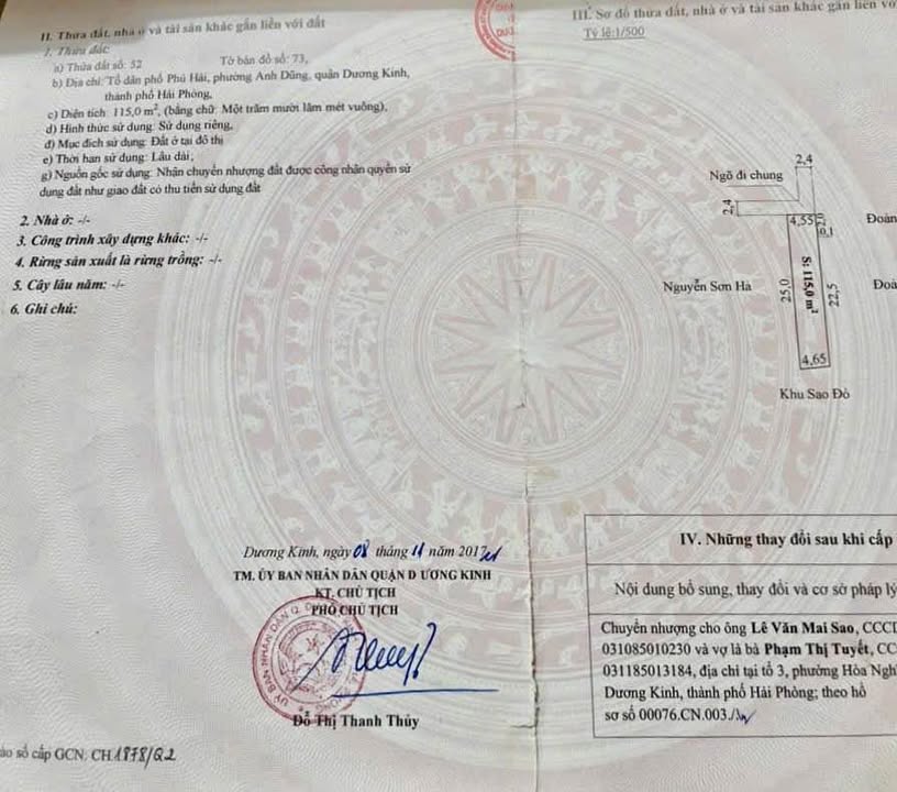 Đất nền Hưng Đạo, Dương Kinh 115m² giá 2.999 tỷ - Tiềm năng tăng giá vượt trội!