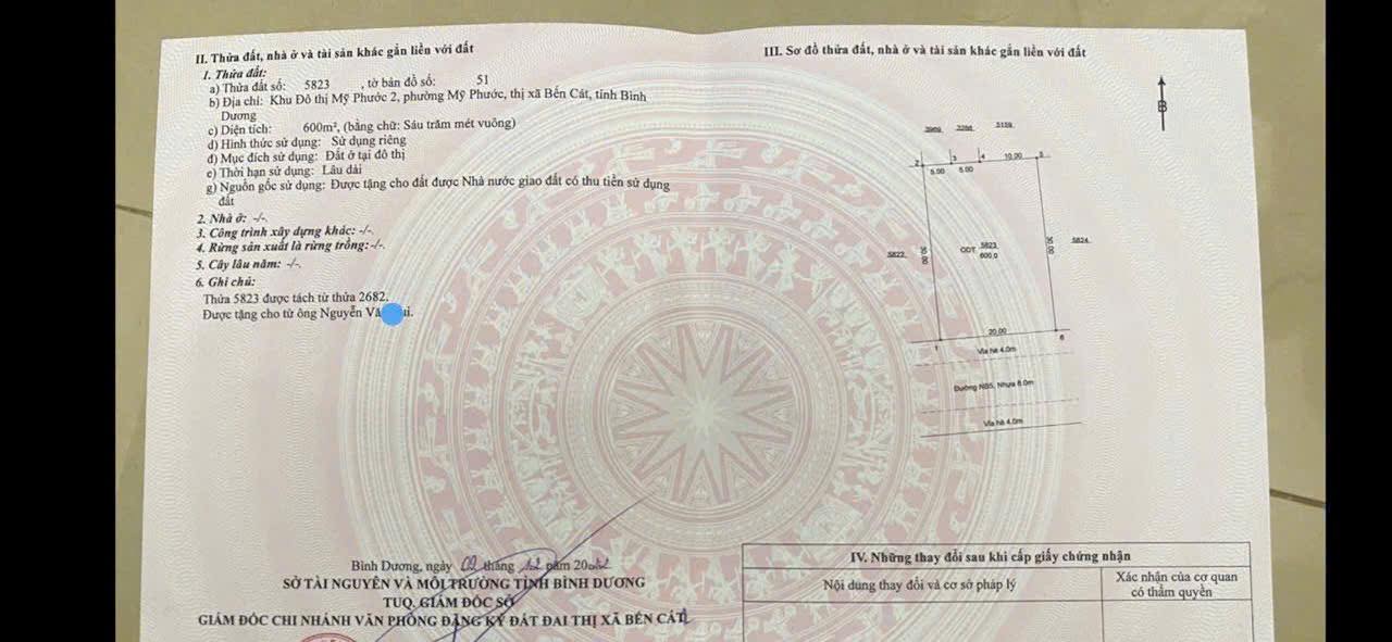 Đất nền 300m² phường Mỹ Phước, Bến Cát chỉ 4 tỷ - Cơ hội đầu tư tuyệt vời!