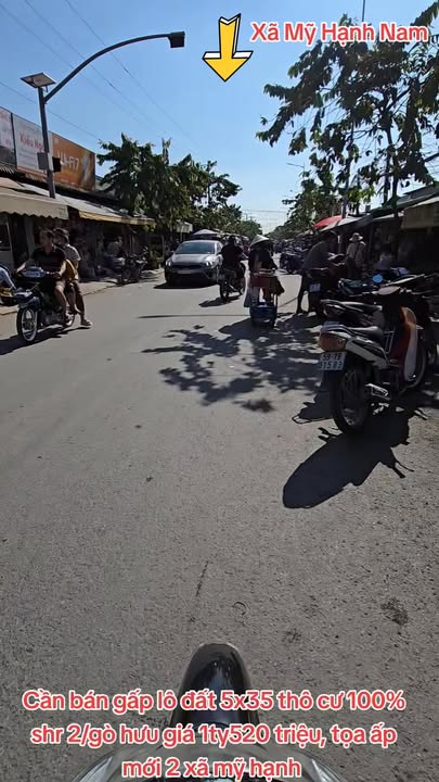 Đất thổ cư 175m² giá 1.52 tỷ tại xã Mỹ Hạnh Nam - Cần bán gấp!