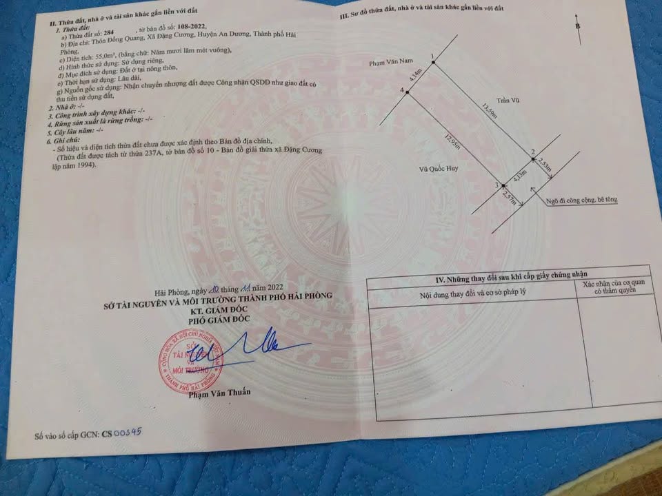 Đất đẹp Đồng Quang, Đặng Cương 55m² giá 1.25 tỷ - Ngõ ô tô vào tận nơi!