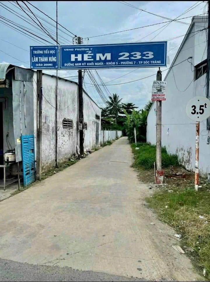 Đất thổ cư 80m² hẻm 233 Nam Kỳ Khởi Nghĩa giá 680 triệu - Cơ hội đầu tư hiếm có!