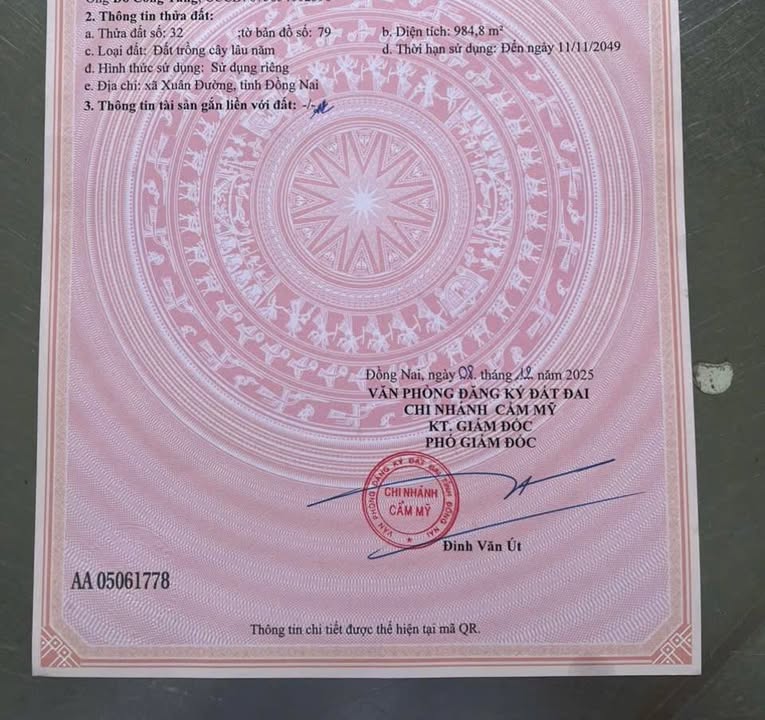 Đất nền Xuân Đường Cẩm Mỹ 984m² - Quy hoạch đất ở gần Sân bay Long Thành!