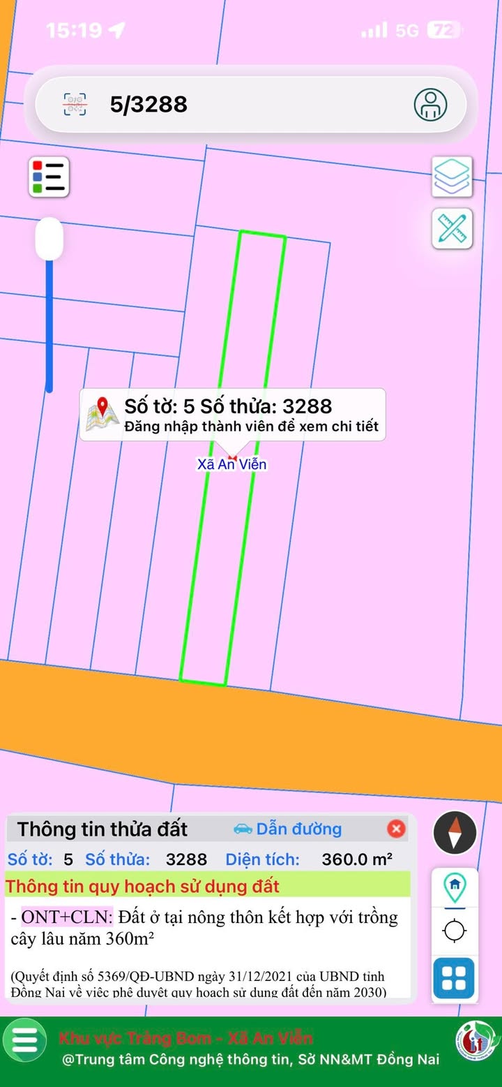 Đất thổ cư An Viễn Trảng Bom 360m² giá 3.2 tỷ - Đầu tư sinh lời ngay!
