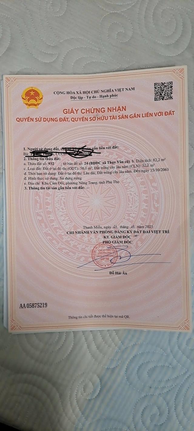 Đất thổ cư chính chủ tại ngõ 3449 Lạc Long Quân, Việt Trì 66m² - Giá tốt 1.7 tỷ!