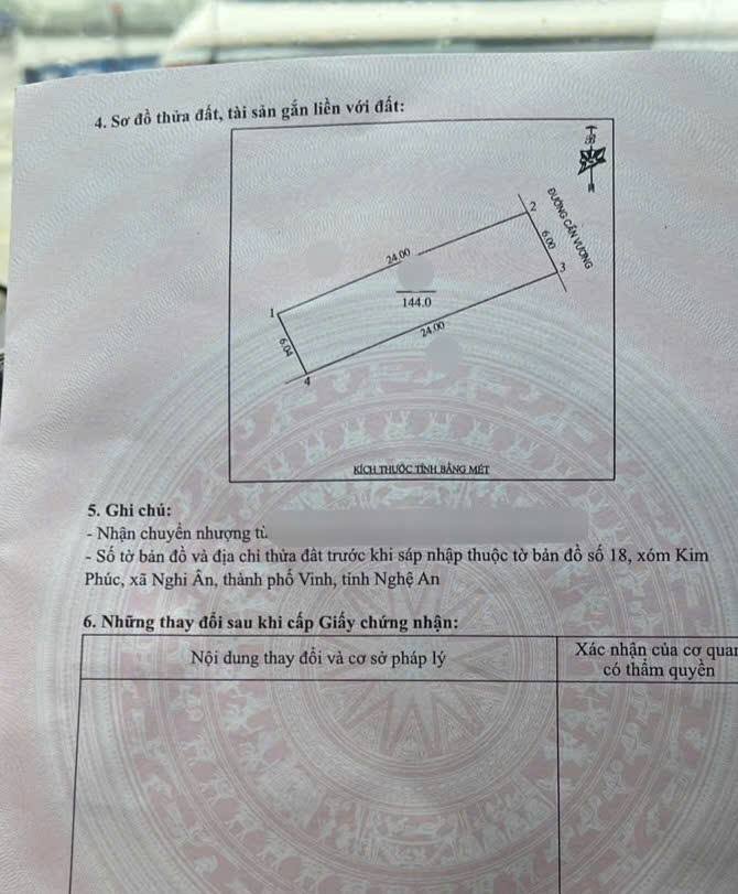Đất nền mặt đường Cần Vương, Nghi Ân 144m² giá 2.88 tỷ - Cơ hội đầu tư tuyệt vời!
