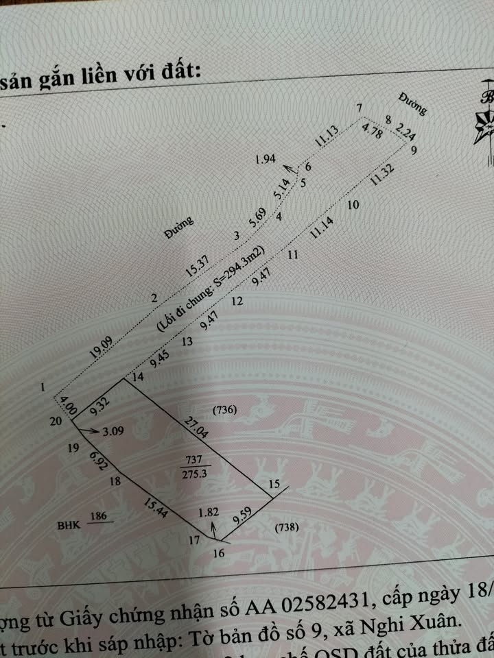 Đất nền Vinh Lộc 275m² giá 2.5 tỷ - Đầu tư sinh lời ngay!