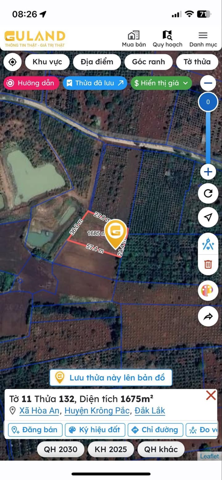 Đất nền Hòa An Krông Pắc 1700m² giá thỏa thuận - Đất đẹp, vị trí thuận lợi!