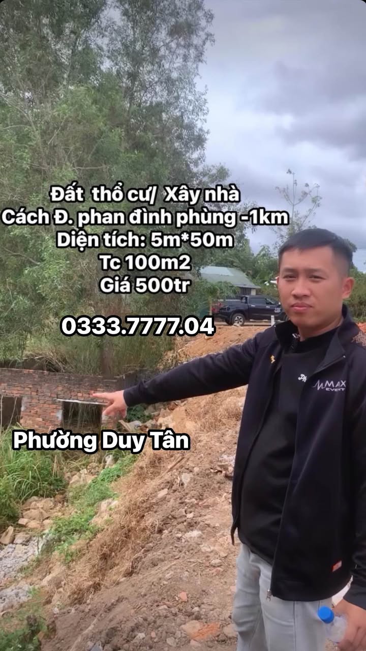 Đất thổ cư Duy Tân, Kon Tum 100m² giá 400 triệu - Đường ô tô thông thoáng!