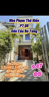 Nhà phố Phạm Thế Hiển, Quận 8, Diện tích 101m², Giá 9.8 tỷ - Gần Cầu Bà Tàng, Thương lượng!