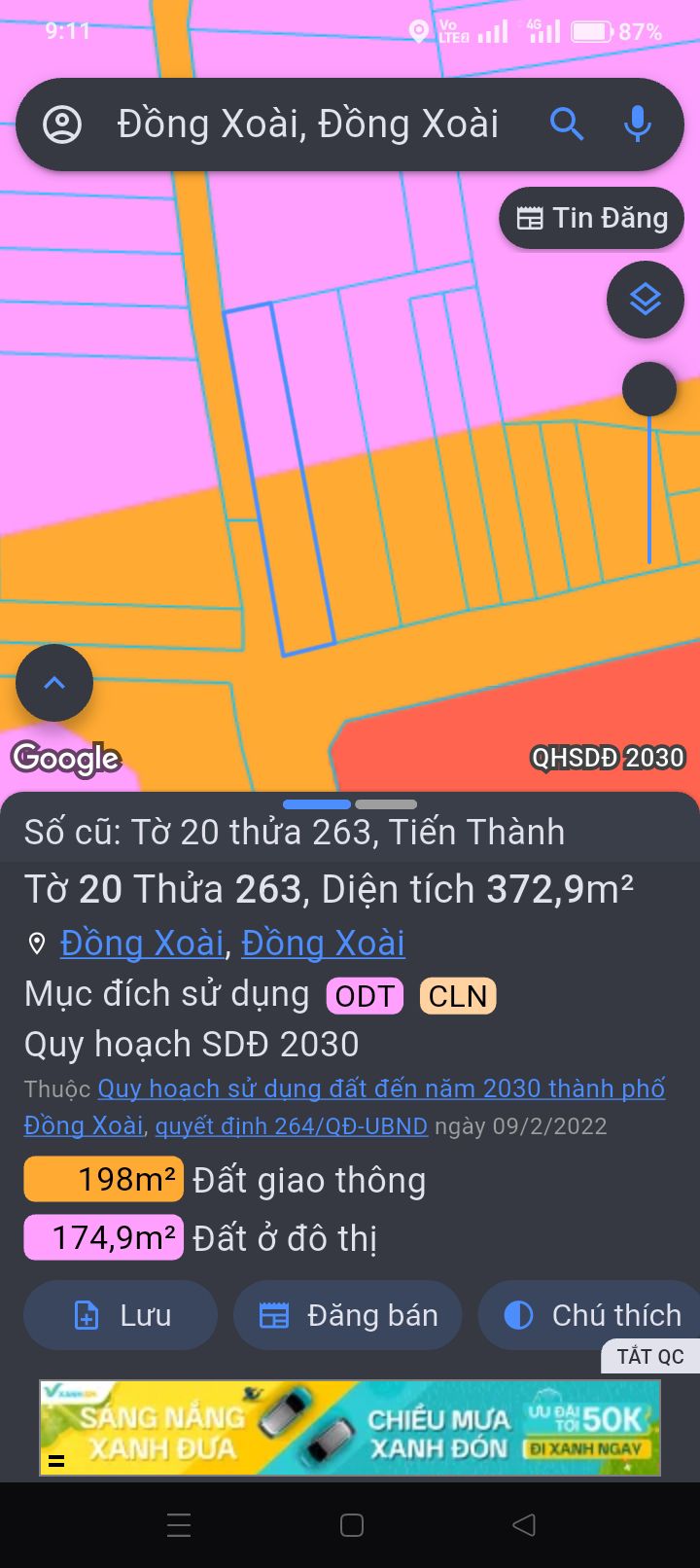 Đất nền góc 2 mặt tiền Tiến Thành, 350m² giá 1,4 tỷ - Cơ hội đầu tư tuyệt vời!