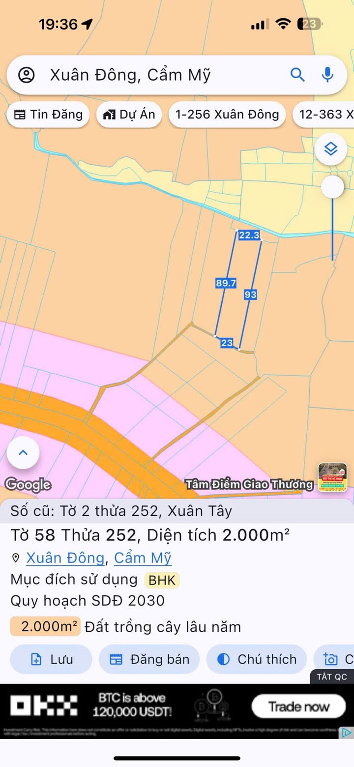 Đất nền 2000m² xã Xuân Tây, huyện Cẩm Mỹ chỉ 1.25 tỷ - Đầu tư sinh lời ngay!