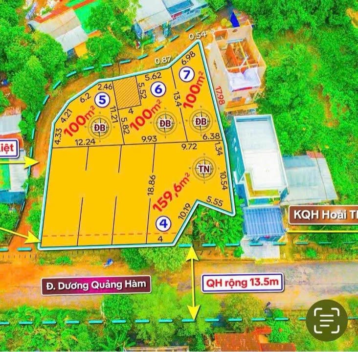 Đất nền 100m² Dương Quảng Hàm, phường Thủy Xuân - Khu dân trí cao, giá tốt chỉ 1.6 tỷ