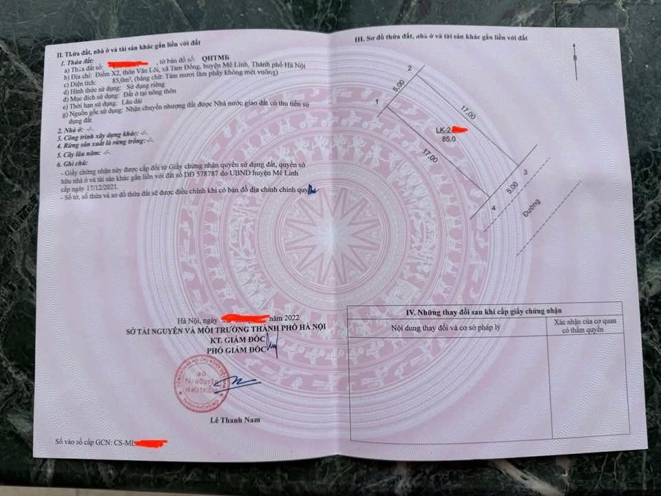 Đất nền Tiến Thắng Mê Linh 85m² giá 6.46 tỷ - Cơ hội đầu tư tiềm năng!