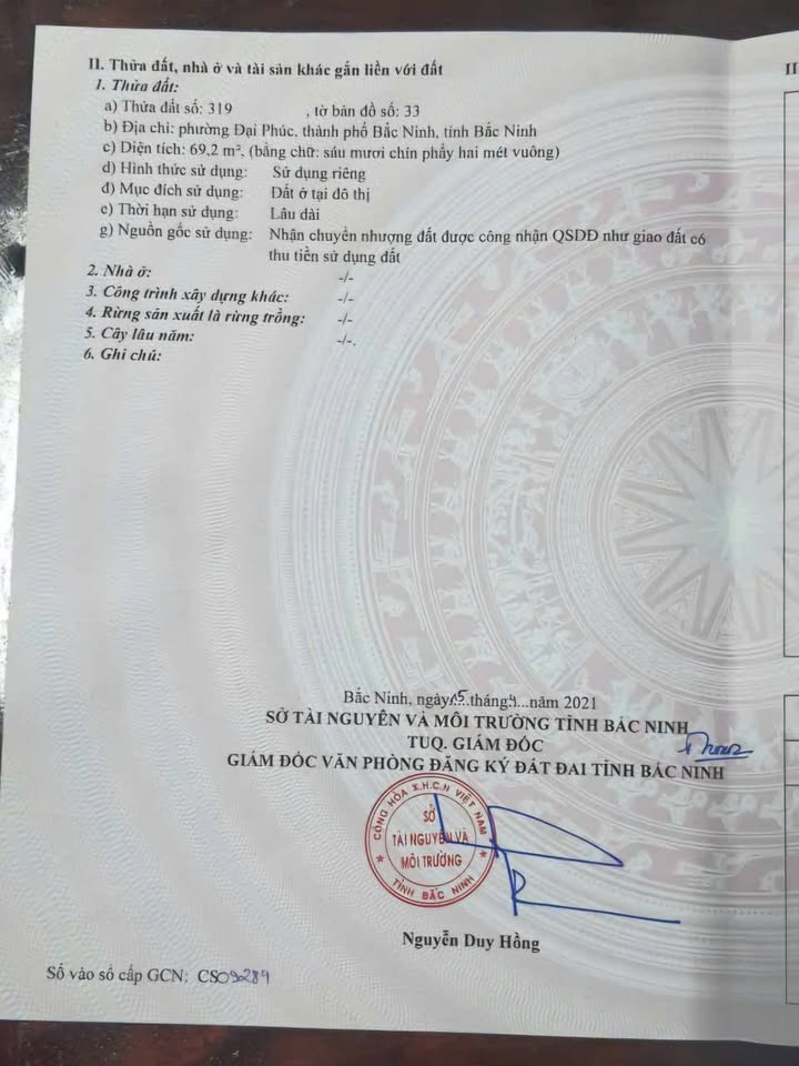 Nhà đất tại Đại Phúc, Bắc Ninh 70m² giá thỏa thuận - Cơ hội đầu tư tuyệt vời!