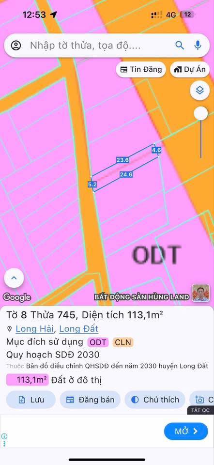 Đất nền Long Hải 113m² giá 1.75 tỷ - Cơ hội đầu tư hấp dẫn!