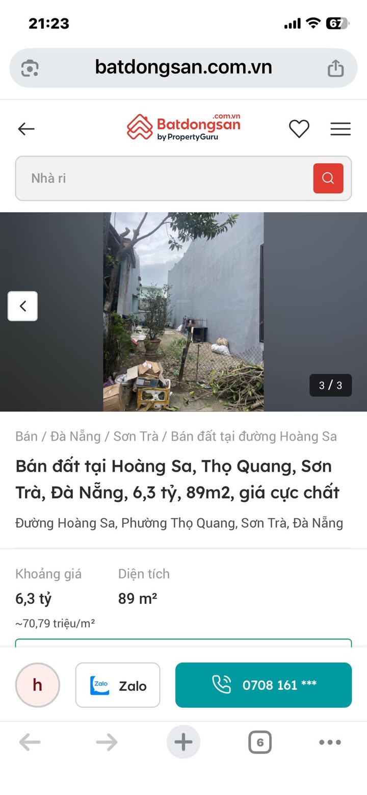 Lô đất mặt tiền Hoàng Sa Sơn Trà 89m² giá thỏa thuận - Đầu tư sinh lời cao!