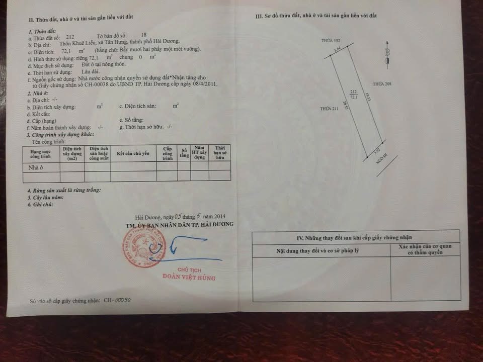 Đất nền 72m² Khuê Liễu, Tân Hưng, Hải Phòng - Giá chỉ 1.35 tỷ!