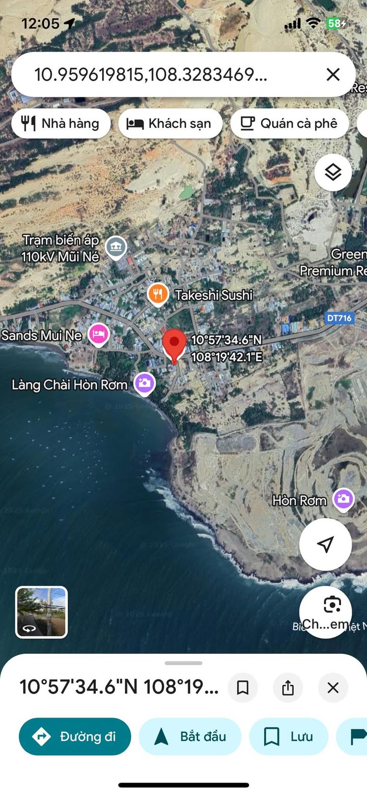 Đất mặt tiền đường nhựa Hòn Rơm – Mũi Né 500m² giá 9 tỷ - Đầu tư lý tưởng!