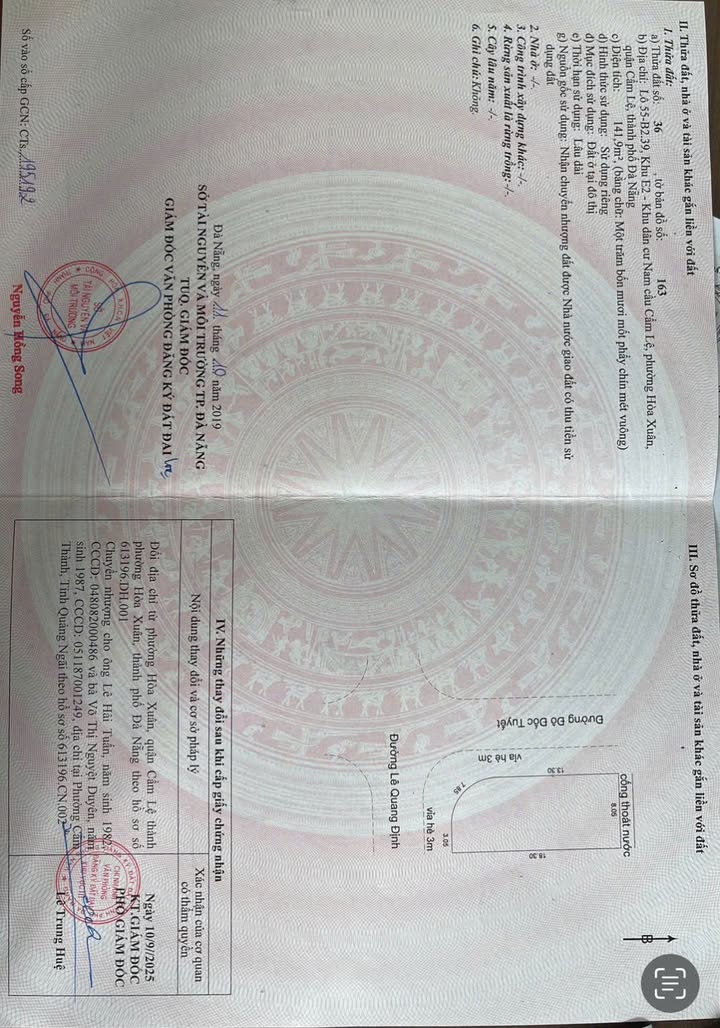 Đất nền 141m² đường Đô Đốc Tuyết Đà Nẵng - Lô góc 2 mặt tiền, giá tốt!