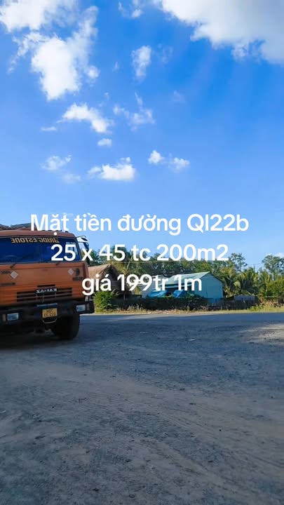Đất nền mặt tiền Quốc lộ 22B, khu phố Thanh Thuận, Tây Ninh 1125m² - Giá đầu tư chỉ 9.95 tỷ!