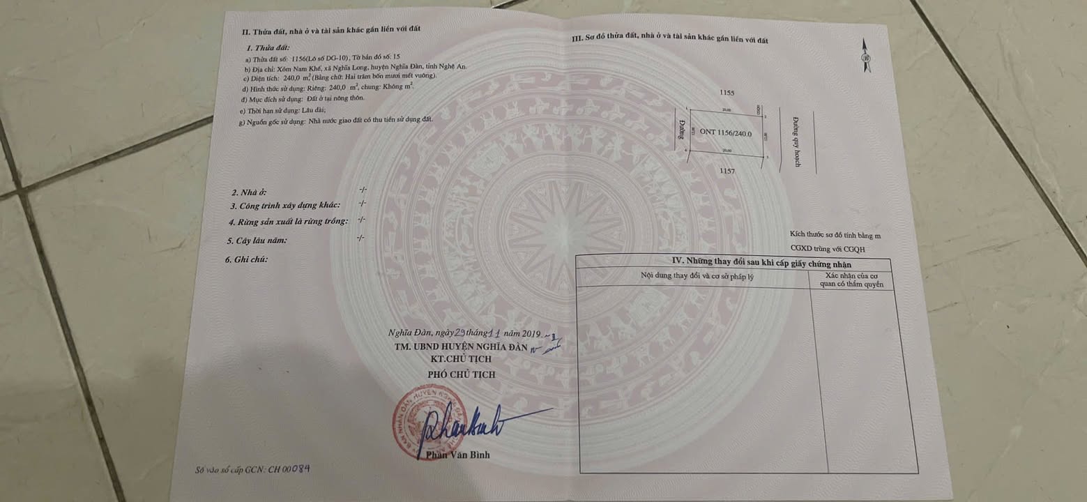 Đất thổ cư Nghĩa Long 240m² giá thỏa thuận - Đầu tư sinh lời ngay!