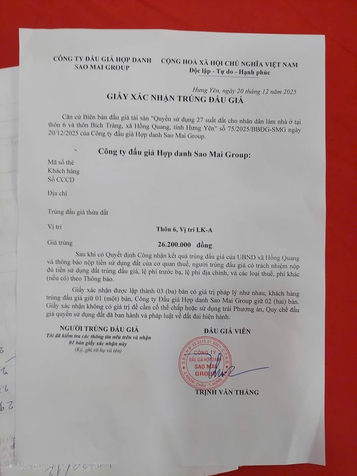 Lô đất Hạ Lễ – Ân Thi 90m² giá thỏa thuận - Tiềm năng sinh lời cao!