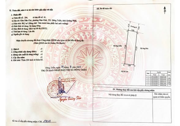 Nhà phố Mạo Khê 88m² giá 900 triệu - Mặt tiền rộng, khu dân cư an ninh!