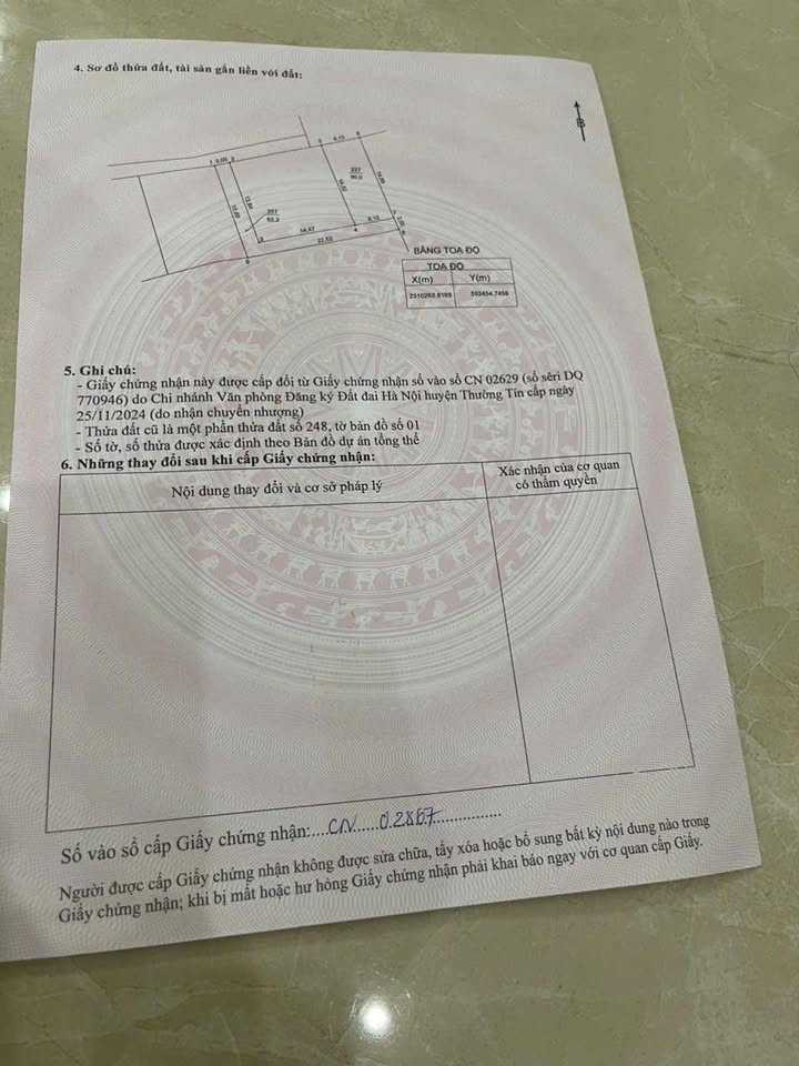 Đất thổ cư thôn Xâm Động, xã Vân Tảo, 90m² giá 3.69 tỷ - Tiềm năng đầu tư lớn!