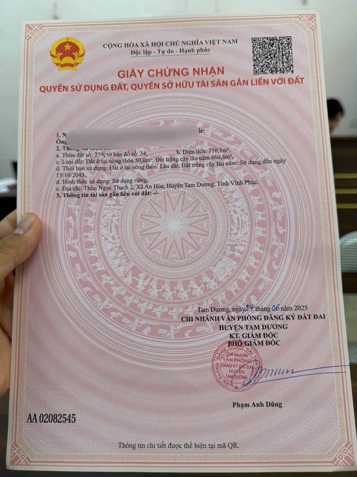 Đất nền An Hòa Tam Dương 710m² giá 2.84 tỷ - Cơ hội đầu tư hấp dẫn!