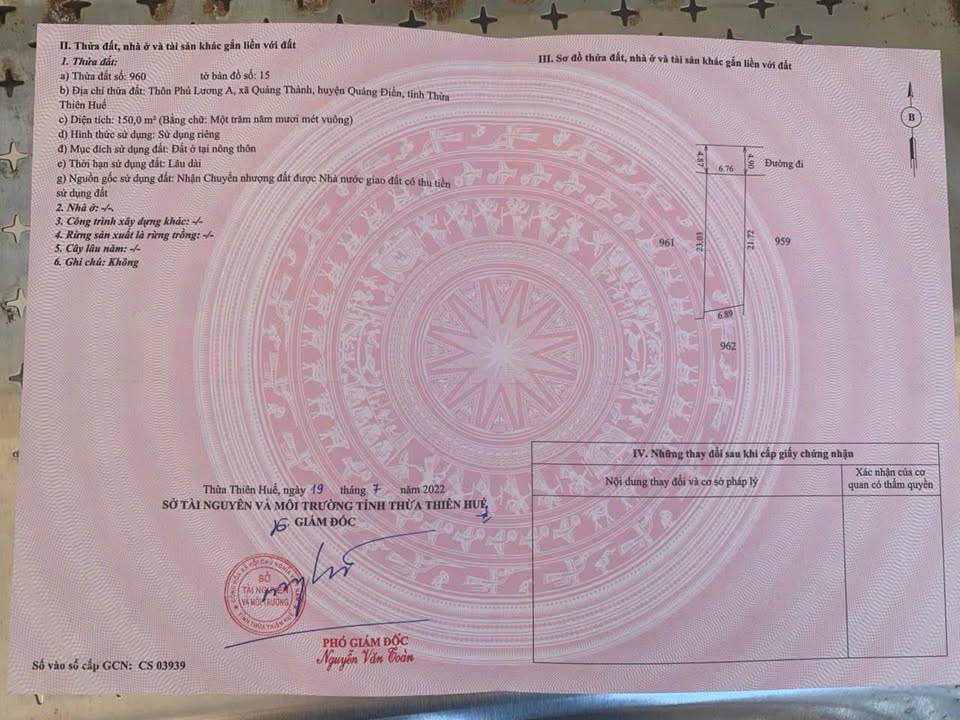 Đất nền Quảng Thành 150m² giá chỉ 500 triệu - Cơ hội đầu tư hấp dẫn!