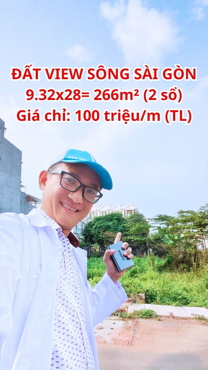 Đất liền kề 585 Quốc Lộ 13, Thủ Đức 266m² giá 26.6 tỷ - View sông tuyệt đẹp!