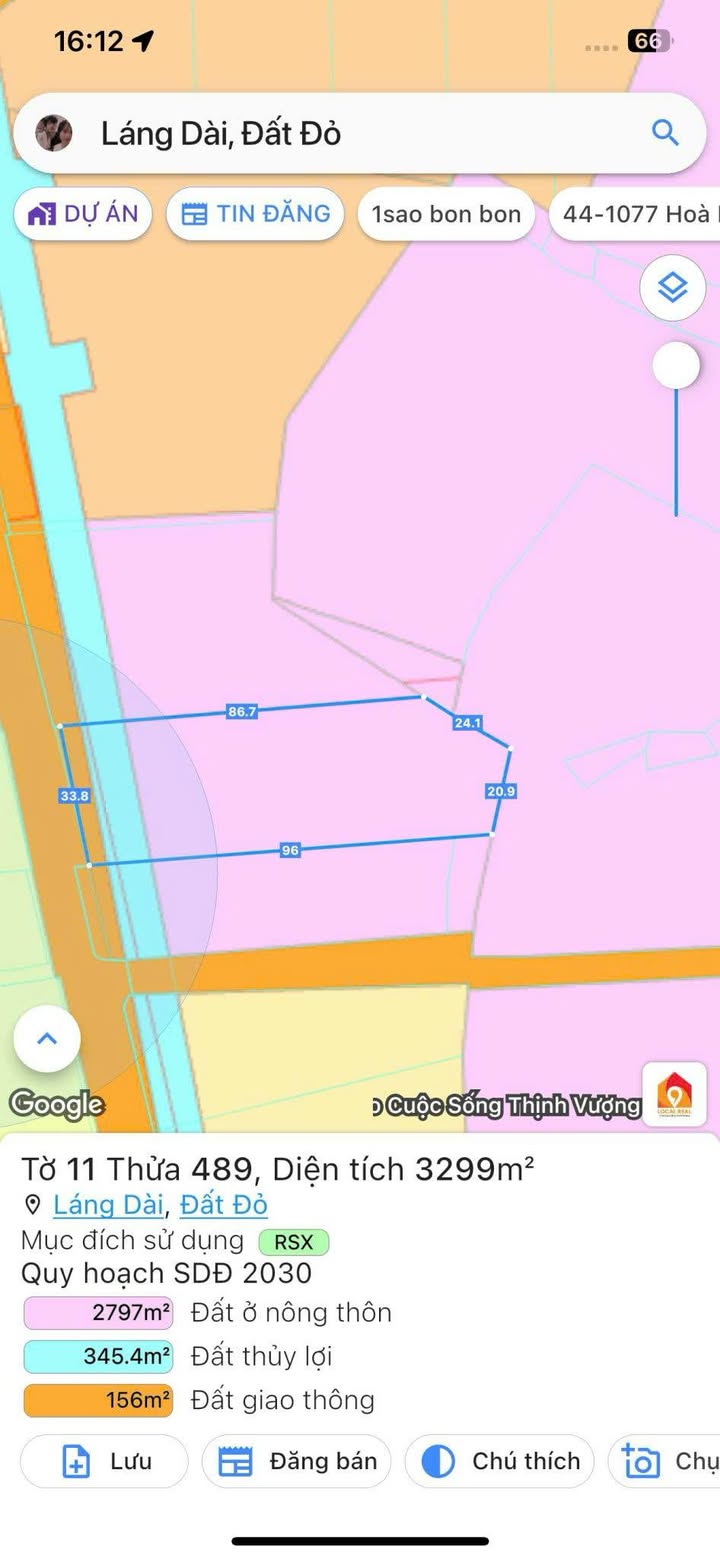 Farm vườn cây ăn trái Láng Dài 2990m² giá 2.65 tỷ - Đầu tư sinh lời ngay!